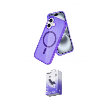 MARSİLYAN™- iPhone 16 Kılıf Nova Asil Prime - Siyah Bilvis 5in1 5D Magic Hayalet Cam Ekran Koruyucu