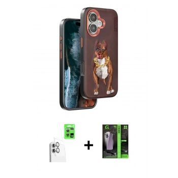 MARSİLYAN™- iPhone 16 Kılıf Nova Form Koleksiyonu - Şeffaf 360 Full Body Arka Koruyucu + Raze Metal Kamera Lens - BZ