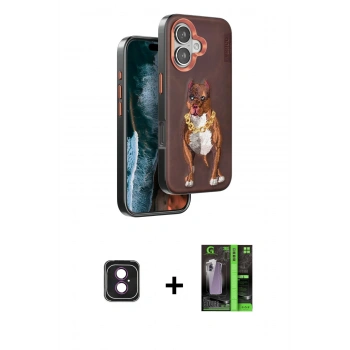 MARSİLYAN™- iPhone 16 Kılıf Nova Form Koleksiyonu - Şeffaf 360 Full Body Arka Koruyucu + PVD Metal Kamera Lens - PE