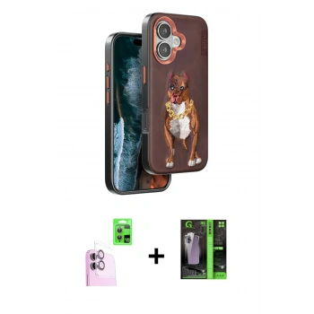 MARSİLYAN™- iPhone 16 Kılıf Nova Form Koleksiyonu - Şeffaf 360 Full Body Arka Koruyucu + Raze Metal Kamera Lens - PE