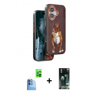 MARSİLYAN™- iPhone 16 Kılıf Nova Form Koleksiyonu - Siyah 360 Mat Full Body Arka Koruyucu + Raze Metal Kamera Lens - LT