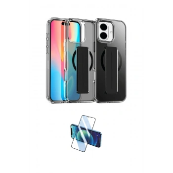 MARSİLYAN™- iPhone 16 Kılıf Nova Işık Koleksiyonu - Siyah 3D Antistatik Seramik Nano Ekran Koruyucu