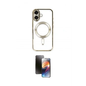 MARSİLYAN™- iPhone 16 Kılıf Nova Işık Özel Seri - Siyah 3D Antistatik Mat Seramik Nano Ekran Koruyucu