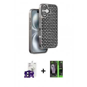 MARSİLYAN™- iPhone 16 Kılıf Siluet Form Serisi - Şeffaf 360 Full Body Arka Koruyucu + Bilvis Titan Kamera Lens - SH