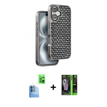 MARSİLYAN™- iPhone 16 Kılıf Siluet Form Serisi - Şeffaf 360 Full Body Arka Koruyucu + Raze Metal Kamera Lens - LT