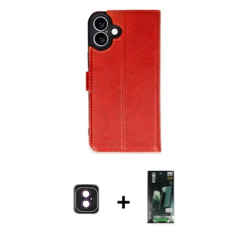 MARSİLYAN™- iPhone 16 Kılıf Siluet Işık Serisi - Siyah 360 Mat Full Body Arka Koruyucu + PVD Metal Kamera Lens - PE