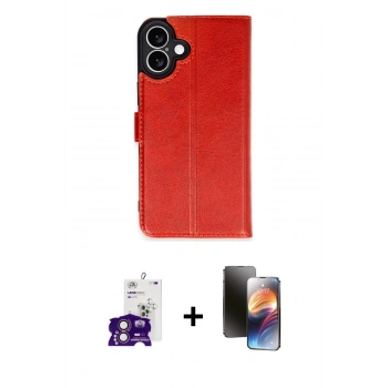 MARSİLYAN™- iPhone 16 Kılıf Siluet Işık Serisi - Siyah 3D Antistatik Mat Seramik Nano Ekran Koruyucu + Bilvis Titan Kamera Lens - PE