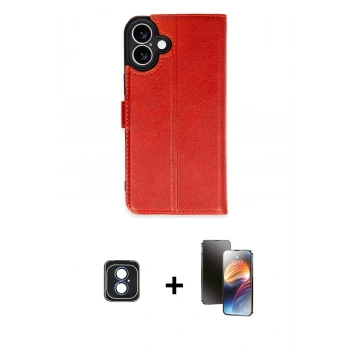 MARSİLYAN™- iPhone 16 Kılıf Siluet Işık Serisi - Siyah 3D Antistatik Mat Seramik Nano Ekran Koruyucu + PVD Metal Kamera Lens - MI