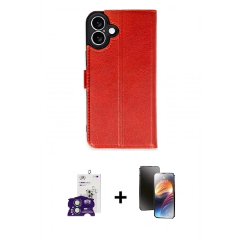 MARSİLYAN™- iPhone 16 Kılıf Siluet Işık Serisi - Siyah 3D Antistatik Mat Seramik Nano Ekran Koruyucu + Bilvis Titan Kamera Lens - YL