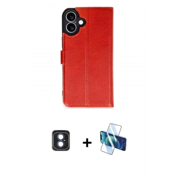 MARSİLYAN™- iPhone 16 Kılıf Siluet Işık Serisi - Siyah 3D Antistatik Seramik Nano Ekran Koruyucu + PVD Metal Kamera Lens - MI
