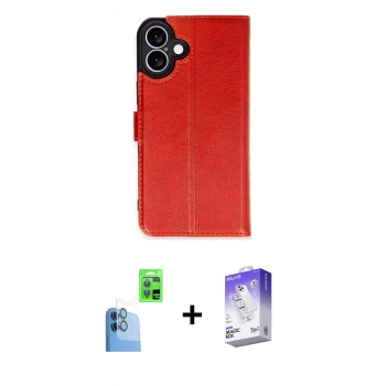 MARSİLYAN™- iPhone 16 Kılıf Siluet Işık Serisi - Siyah Bilvis 5in1 3D Magic Cam Ekran Koruyucu + Raze Metal Kamera Lens - LT