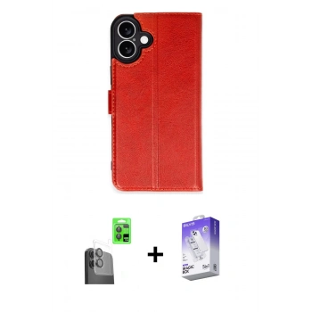 MARSİLYAN™- iPhone 16 Kılıf Siluet Işık Serisi - Siyah Bilvis 5in1 3D Magic Cam Ekran Koruyucu + Raze Metal Kamera Lens - SH