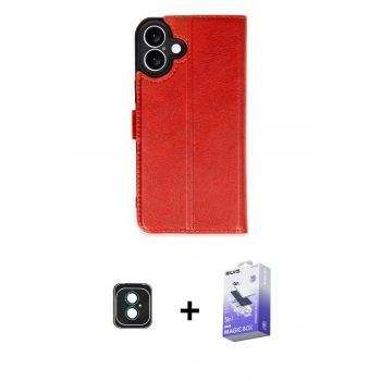 MARSİLYAN™- iPhone 16 Kılıf Siluet Işık Serisi - Siyah Bilvis 5in1 5D Magic Hayalet Cam Ekran Koruyucu + PVD Metal Kamera Lens - YL