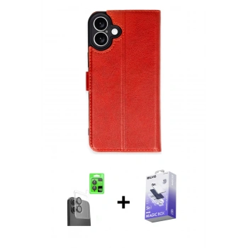 MARSİLYAN™- iPhone 16 Kılıf Siluet Işık Serisi - Siyah Bilvis 5in1 5D Magic Hayalet Cam Ekran Koruyucu + Raze Metal Kamera Lens - SH