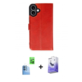 MARSİLYAN™- iPhone 16 Kılıf Siluet Işık Serisi - Siyah Bilvis 5in1 5D Magic Hayalet Cam Ekran Koruyucu + Raze Metal Kamera Lens - LT