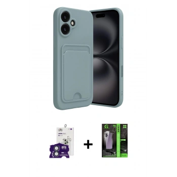 MARSİLYAN™- iPhone 16 Kılıf Vadi Çizgi Prime - Şeffaf 360 Full Body Arka Koruyucu + Bilvis Titan Kamera Lens - YL