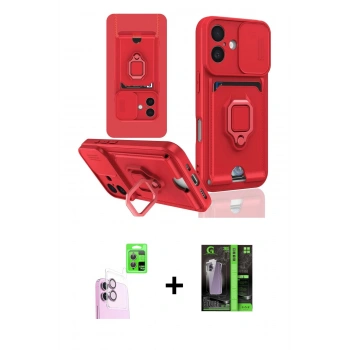 MARSİLYAN™- iPhone 16 Kılıf Vadi Form Prime - Şeffaf 360 Full Body Arka Koruyucu + Raze Metal Kamera Lens - PE