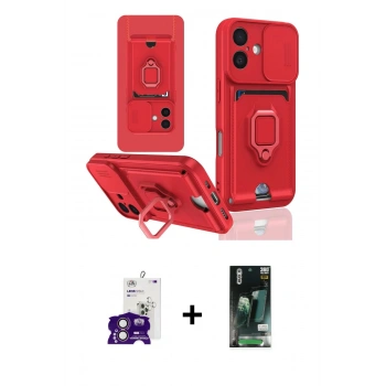 MARSİLYAN™- iPhone 16 Kılıf Vadi Form Prime - Siyah 360 Mat Full Body Arka Koruyucu + Bilvis Titan Kamera Lens - PE