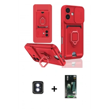 MARSİLYAN™- iPhone 16 Kılıf Vadi Form Prime - Siyah 360 Mat Full Body Arka Koruyucu + PVD Metal Kamera Lens - MI