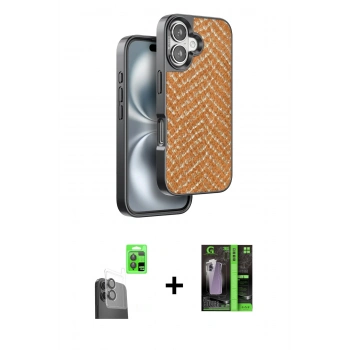 MARSİLYAN™- iPhone 16 Kılıf Vadi Özel Seri - Şeffaf 360 Full Body Arka Koruyucu + Raze Metal Kamera Lens - SH