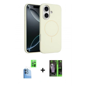 MARSİLYAN™- iPhone 16 Kılıf Yankı Form Serisi - Şeffaf 360 Full Body Arka Koruyucu + Raze Metal Kamera Lens - LT