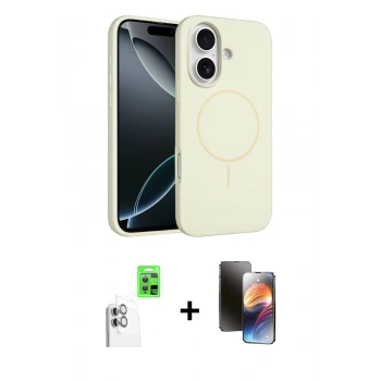 MARSİLYAN™- iPhone 16 Kılıf Yankı Form Serisi - Siyah 3D Antistatik Mat Seramik Nano Ekran Koruyucu + Raze Metal Kamera Lens - BZ