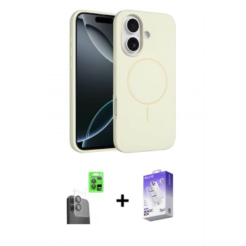 MARSİLYAN™- iPhone 16 Kılıf Yankı Form Serisi - Siyah Bilvis 5in1 3D Magic Cam Ekran Koruyucu + Raze Metal Kamera Lens - SH
