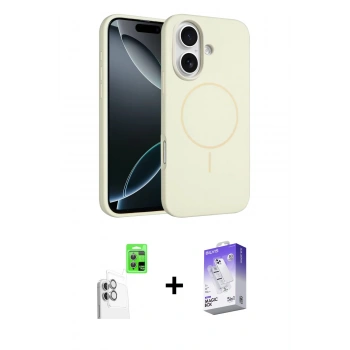 MARSİLYAN™- iPhone 16 Kılıf Yankı Form Serisi - Siyah Bilvis 5in1 3D Magic Cam Ekran Koruyucu + Raze Metal Kamera Lens - BZ