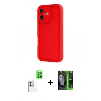 MARSİLYAN™- iPhone 16 Kılıf Yankı Yansıma Özel Seri - Şeffaf 360 Full Body Arka Koruyucu + Raze Metal Kamera Lens - BZ