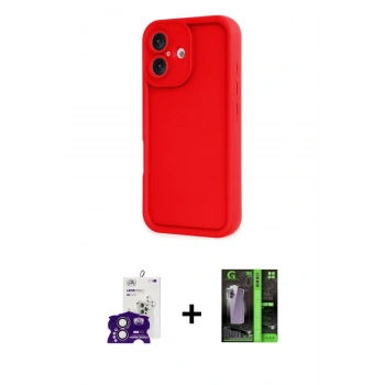 MARSİLYAN™- iPhone 16 Kılıf Yankı Yansıma Özel Seri - Şeffaf 360 Full Body Arka Koruyucu + Bilvis Titan Kamera Lens - PE