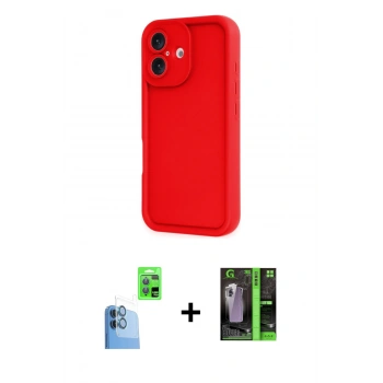 MARSİLYAN™- iPhone 16 Kılıf Yankı Yansıma Özel Seri - Şeffaf 360 Full Body Arka Koruyucu + Raze Metal Kamera Lens - LT