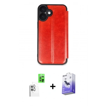 MARSİLYAN™- iPhone 16 Kılıf Zirve Yansıma Serisi - Siyah Bilvis 5in1 5D Magic Hayalet Cam Ekran Koruyucu + Raze Metal Kamera Lens - BZ