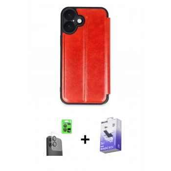 MARSİLYAN™- iPhone 16 Kılıf Zirve Yansıma Serisi - Siyah Bilvis 5in1 5D Magic Hayalet Cam Ekran Koruyucu + Raze Metal Kamera Lens - SH