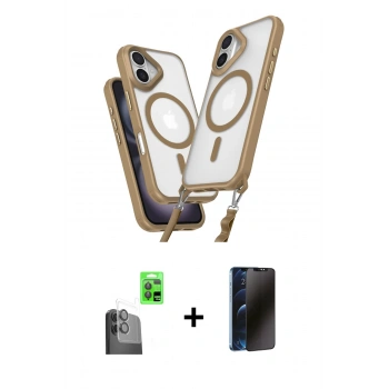MARSİLYAN™- iPhone 16 Plus Kılıf Atlas Doku Koleksiyonu - Siyah 3D Antistatik Hayalet Cam Ekran Koruyucu + Raze Metal Kamera Lens - SH