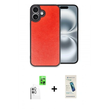 MARSİLYAN™- iPhone 16 Plus Kılıf Kıvılcım Işık Serisi - Şeffaf Pasifik Cam Ekran Koruyucu + Raze Metal Kamera Lens - BZ