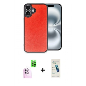 MARSİLYAN™- iPhone 16 Plus Kılıf Kıvılcım Işık Serisi - Şeffaf Pasifik Cam Ekran Koruyucu + Raze Metal Kamera Lens - PE