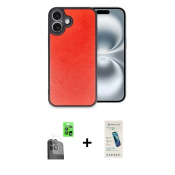 MARSİLYAN™- iPhone 16 Plus Kılıf Kıvılcım Işık Serisi - Şeffaf Pasifik Cam Ekran Koruyucu + Raze Metal Kamera Lens - SH