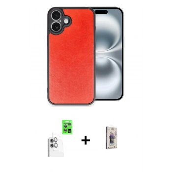 MARSİLYAN™- iPhone 16 Plus Kılıf Kıvılcım Işık Serisi - Siyah Bilvis 3D Cam Ekran Koruyucu + Raze Metal Kamera Lens - BZ