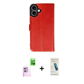 MARSİLYAN™- iPhone 16 Plus Kılıf Siluet Işık Serisi - Şeffaf Pasifik Cam Ekran Koruyucu + Raze Metal Kamera Lens - PE
