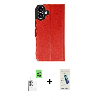 MARSİLYAN™- iPhone 16 Plus Kılıf Siluet Işık Serisi - Şeffaf Pasifik Cam Ekran Koruyucu + Raze Metal Kamera Lens - BZ