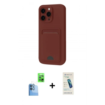 MARSİLYAN™- iPhone 16 Plus Kılıf Vadi Çizgi Prime - Şeffaf Pasifik Cam Ekran Koruyucu + Raze Metal Kamera Lens - LT