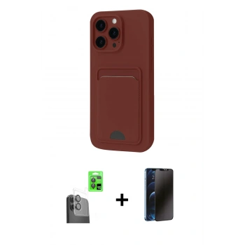 MARSİLYAN™- iPhone 16 Plus Kılıf Vadi Çizgi Prime - Siyah 3D Antistatik Hayalet Cam Ekran Koruyucu + Raze Metal Kamera Lens - SH