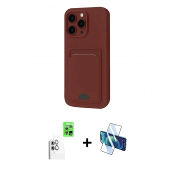 MARSİLYAN™- iPhone 16 Plus Kılıf Vadi Çizgi Prime - Siyah 3D Antistatik Seramik Nano Ekran Koruyucu + Raze Metal Kamera Lens - BZ