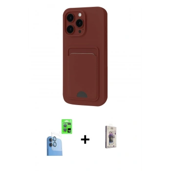MARSİLYAN™- iPhone 16 Plus Kılıf Vadi Çizgi Prime - Siyah Bilvis 3D Cam Ekran Koruyucu + Raze Metal Kamera Lens - LT
