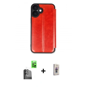 MARSİLYAN™- iPhone 16 Plus Kılıf Zirve Yansıma Serisi - Siyah Bilvis 3D Cam Ekran Koruyucu + Raze Metal Kamera Lens - SH