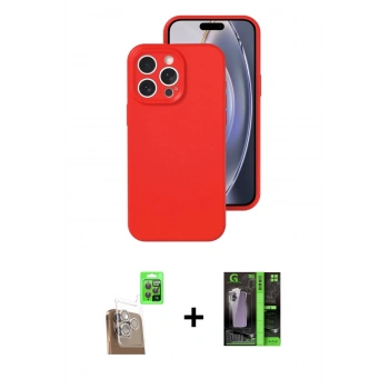 MARSİLYAN™- iPhone 16 Pro Kılıf Ahenk Serisi - Şeffaf 360 Full Body Arka Koruyucu + Raze Metal Kamera Lens - CLTM