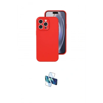MARSİLYAN™- iPhone 16 Pro Kılıf Ahenk Serisi - Siyah 3D Antistatik Seramik Nano Ekran Koruyucu