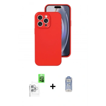 MARSİLYAN™- iPhone 16 Pro Kılıf Ahenk Serisi - Siyah Joko Magic 5D Cam + Raze Metal Kamera Lens - BZ