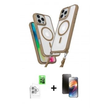 MARSİLYAN™- iPhone 16 Pro Kılıf Atlas Doku Koleksiyonu - Siyah 3D Antistatik Mat Seramik Nano Ekran Koruyucu + Raze Metal Kamera Lens - BZ