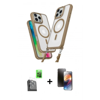 MARSİLYAN™- iPhone 16 Pro Kılıf Atlas Doku Koleksiyonu - Siyah 3D Antistatik Mat Seramik Nano Ekran Koruyucu + Raze Metal Kamera Lens - SH
